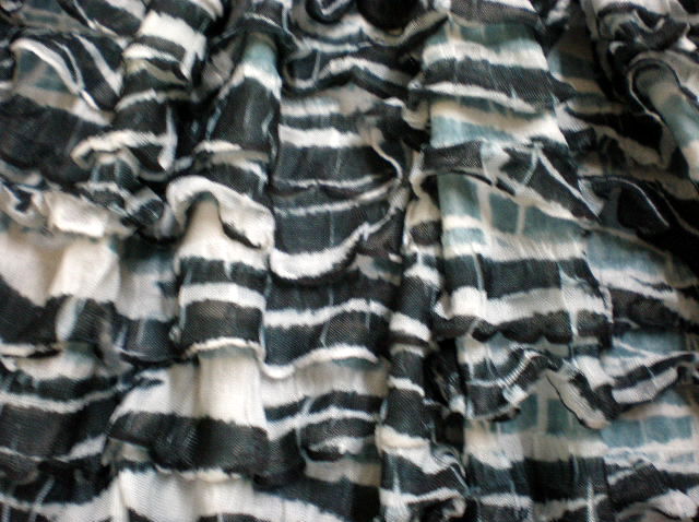 3.White-Black Zebra Ruffles